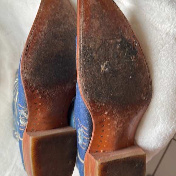 Cowboy White Diamonds Leather Boots For Men - Picture 6 of 6